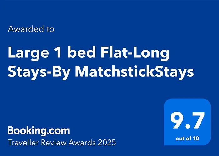 Large 1 Bed Flat-long Stays-by Matchstickstays